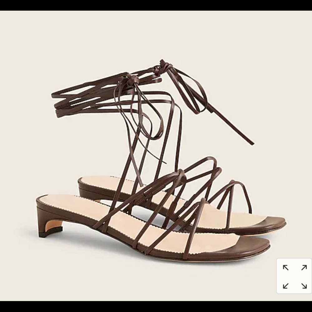 JCREW ankle-wrapped heel sandal